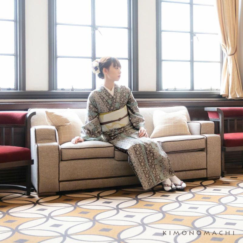洗える着物10%OFF5/1迄)洗える着物 セット 「袷着物:縞更紗 洗える着物10%OFF5/1迄)洗える着物 セット 「袷着物:縞更紗