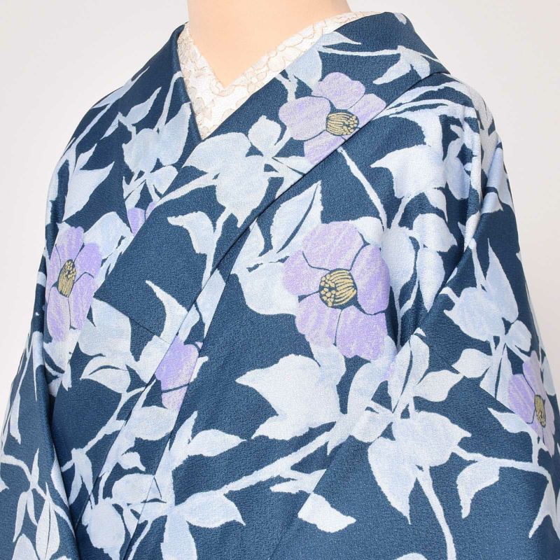 洗える着物　みどり系　おっかけ　蝶々　中古美品 000000023841-01.jpg?t=