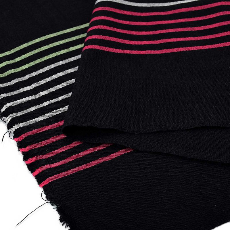 伊勢木綿 洗える着物 単品 「縞 黒地、菖蒲」 お仕立て上がり 木綿 伊勢木綿 洗える着物 単品 「縞 黒地、菖蒲」 お仕立て上がり 木綿