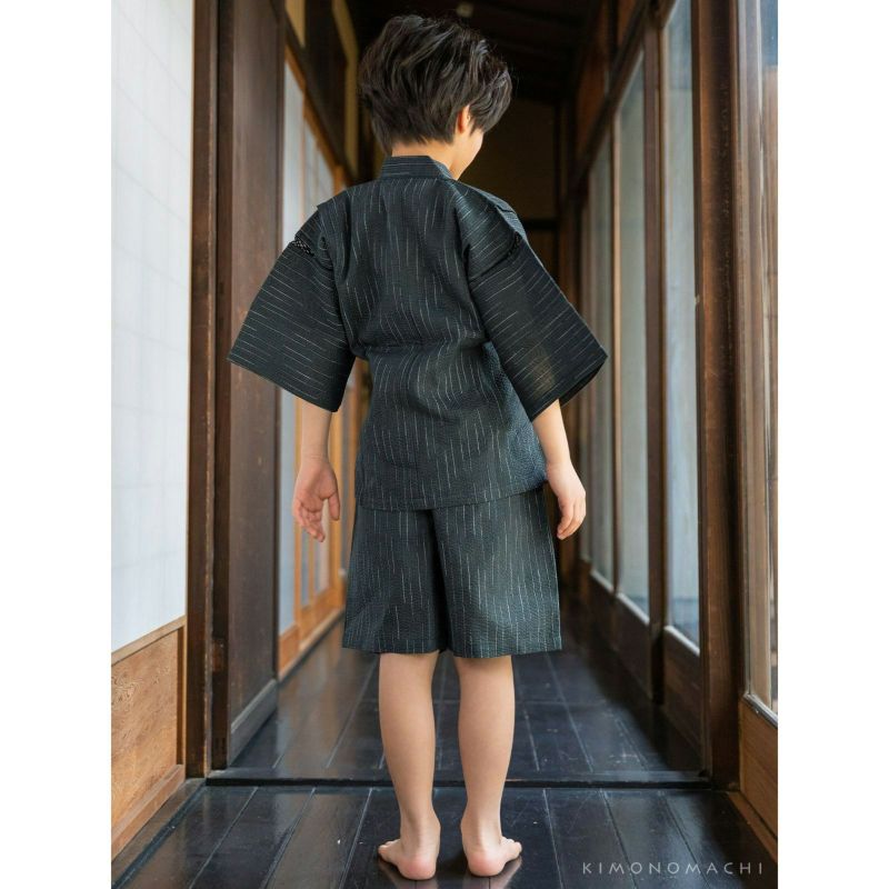 男の子甚平「多色混変わり縞」 子供甚平 90cm 100cm 110cm 120cm