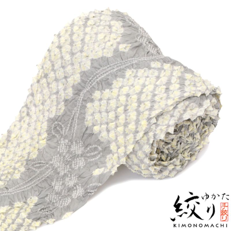 絞り浴衣反物 「お嬢さんつばき」 女性浴衣 レディース浴衣 絞り浴衣 綿浴衣 未仕立て
