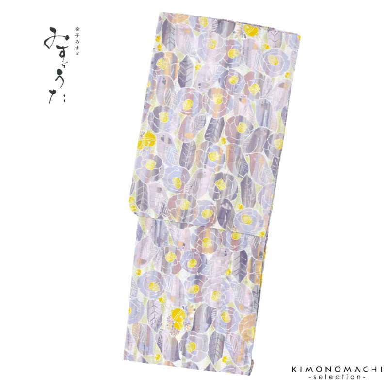 浴衣 レディース ブランド浴衣 単品 「みすゞうた M2213 花と鳥 かすみ