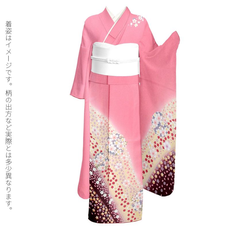 【新古品】お仕立て上がり 振袖単品 「桃花色 桜」 振り袖 着物 レディース 成人式 結婚式 結納 パーティー 晴れ着 【メール便不可】 |  京都きもの町