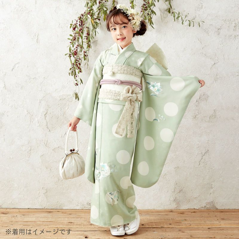 新品 お仕立て上がり 七五三 四ツ身 七歳お祝い着 日本製 古典柄 着物 和装素材正絹