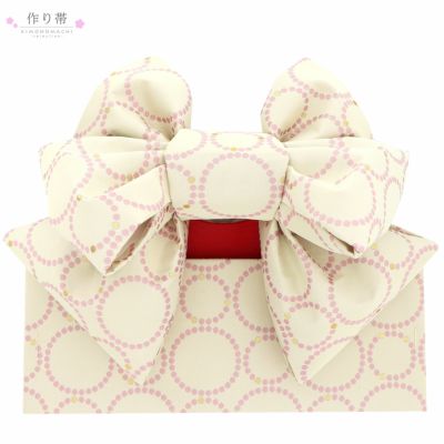 七五三　刺繍入り　結び帯　定価19,360円　帯締め 京都室町st. 七五三 結び帯 はこせこセット ト 7歳 女の子 刺繍