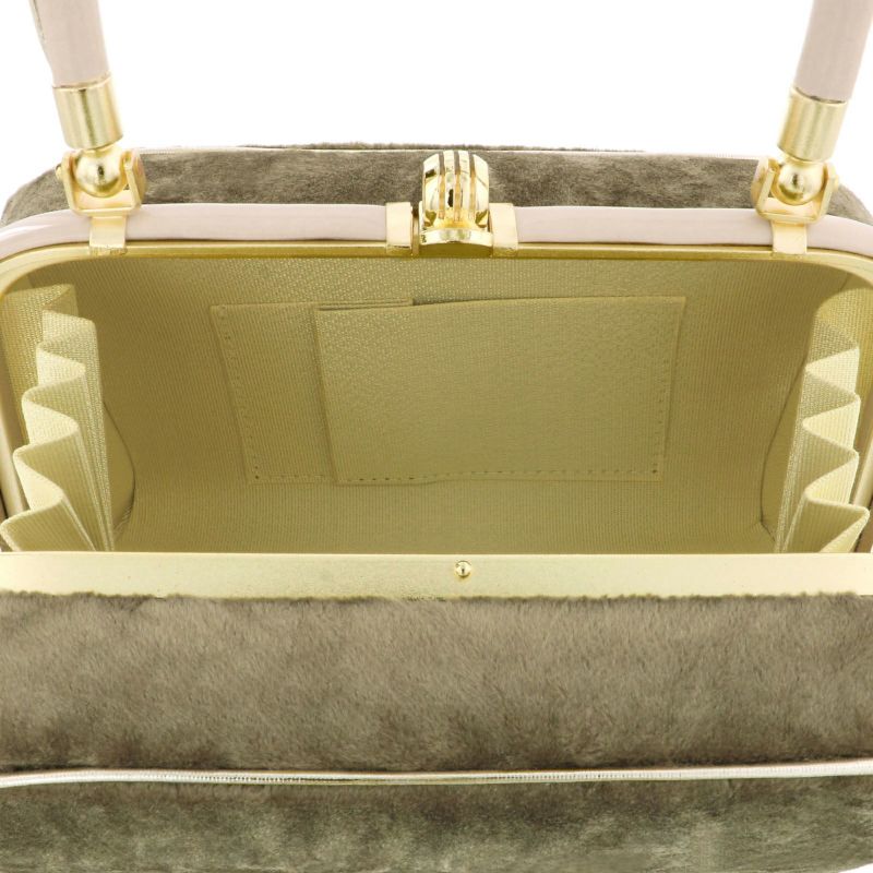 振袖草履バッグセット ベルベット 「ブロンズ」 Fサイズ(M～Lサイズ