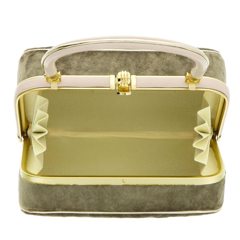 振袖草履バッグセット ベルベット 「ブロンズ」 Fサイズ(M～Lサイズ