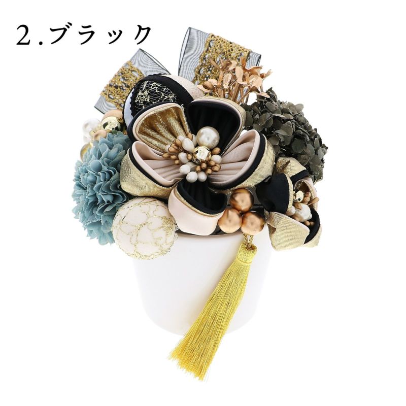 再販受け　つまみ細工髪飾り　　水引リボン　紅白　ゴールド　ラインストーン 再販受けつまみ細工髪飾り水引リボン紅白ゴールドラインストーン