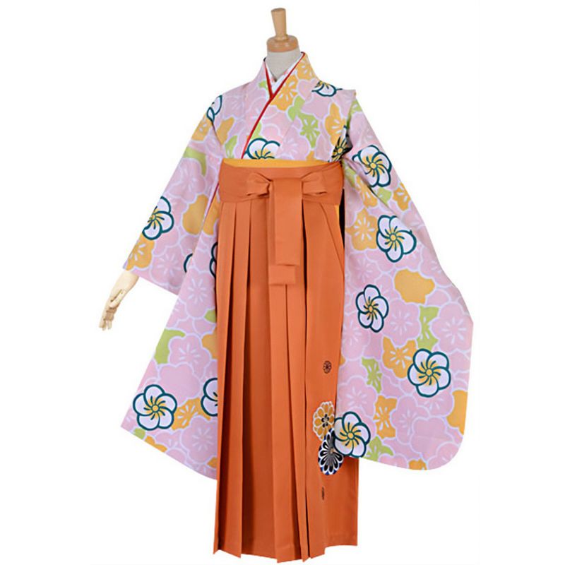 【訳アリ】【中古品】ジュニア用 振袖単品「ピンク 梅尽くし」仕立て上がり 襦袢プレゼント 小振袖 着物 子ども 子供 キッズ ジュニア 女の子 卒業式 小学校 小学生 中学校 中学生 十三参り 十三詣り 1/2成人式 ハーフ成人式 貸衣装処分 レンタル処分品