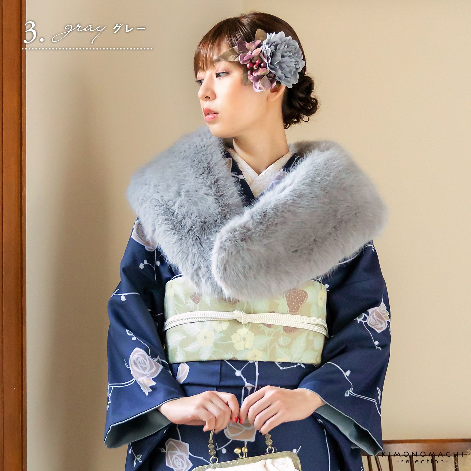 shadow fox violet snow すり寄り top ／GAKE日本製