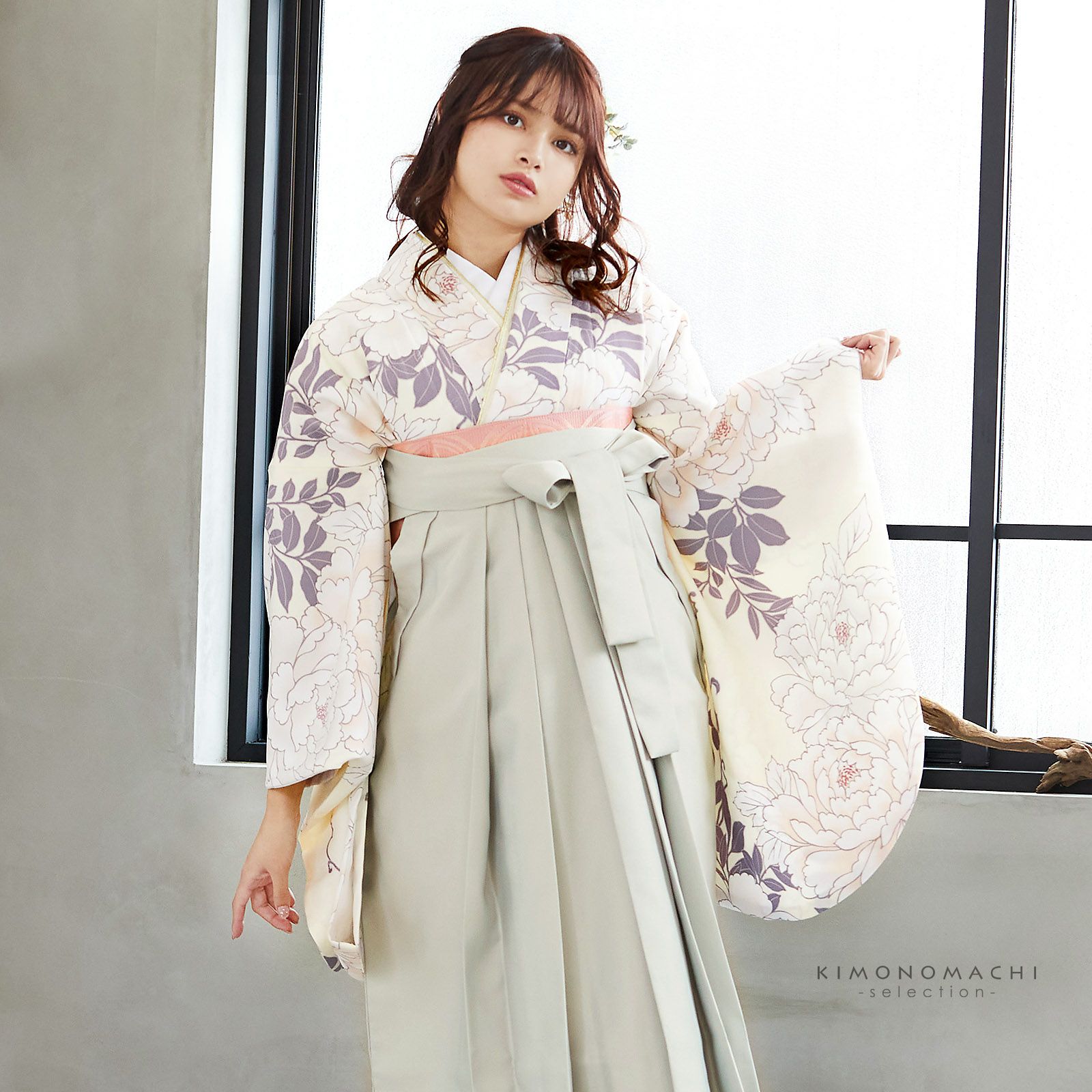 卒業式 袴セット 発する NO6 映える二尺袖 袴4点セット 新品 0120⑤