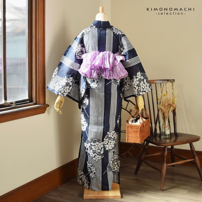 大人のゆかた◇新品！高級綿麻浴衣4点セット◎プレタ浴衣・単帯・帯〆・帯留　秋色紙 Amazon.co.jp: 大人のゆかた 高級綿麻浴衣4点セット プレタ浴衣