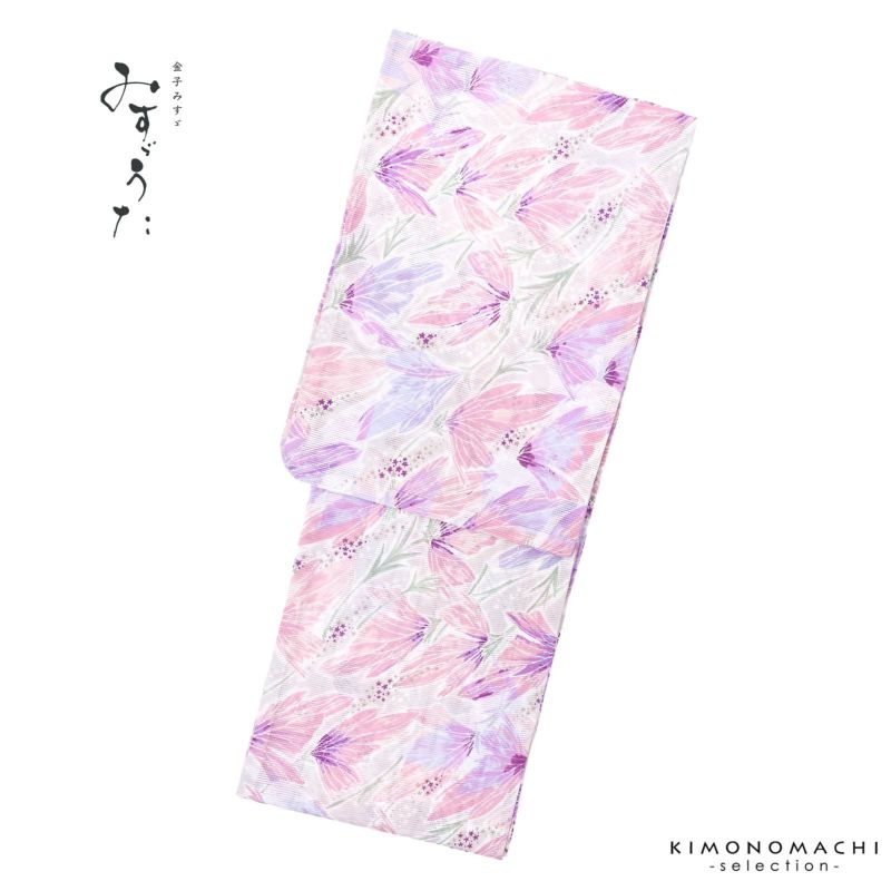 浴衣 レディース ブランド浴衣 単品「みすゞうた 不思議 さくらいろ M2305」Fサイズ 大人 綿絽浴衣 女性浴衣単品 レディース浴衣単品 個性的 花火大会 夏祭り 女性浴衣 女性ゆかた 夏着物