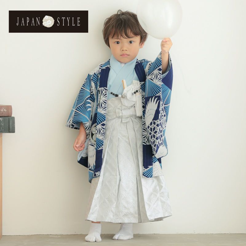 JAPANSTYLE|ハイクラス|5歳男児|七五三着物フルセット(白系)|男の子(5 