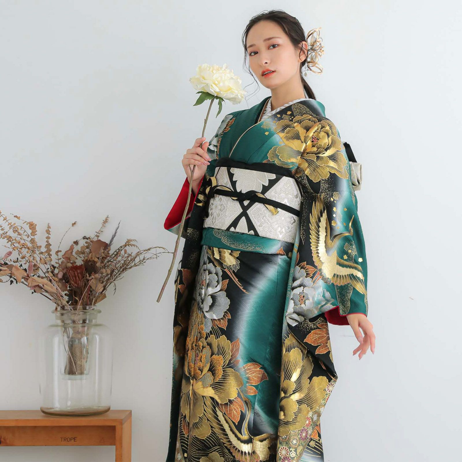 振袖セットNo152-7点セット期間限定-桂由美 おおかっ