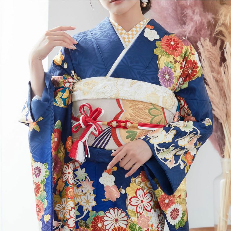 振袖 仮絵羽 吉澤友禅 金駒 金彩 芳しく 金通し 正絹 未仕立て品