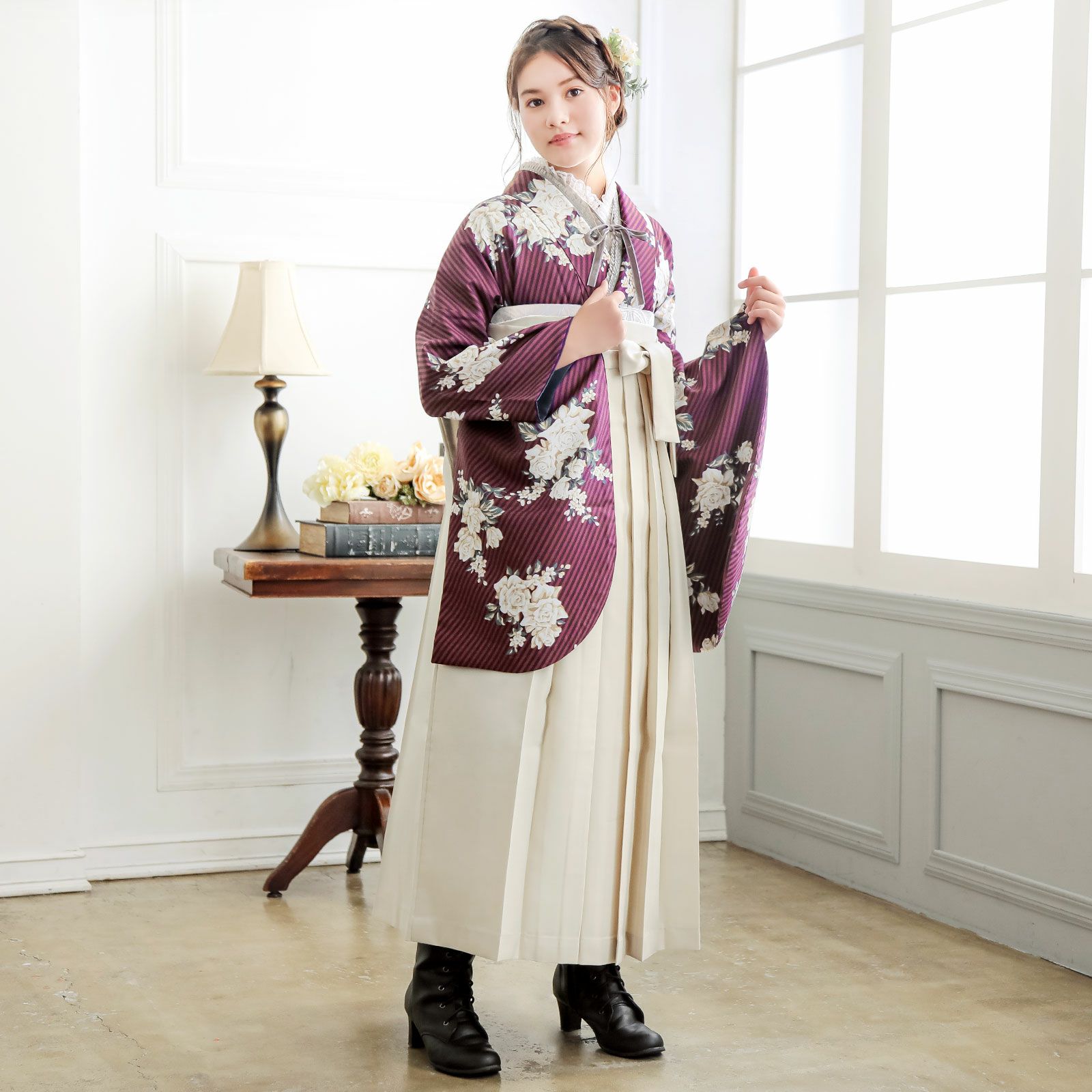 卒業式COUPON最大20%OFF3/31迄)袴 セット 卒業式 女性 4点セット「二尺 