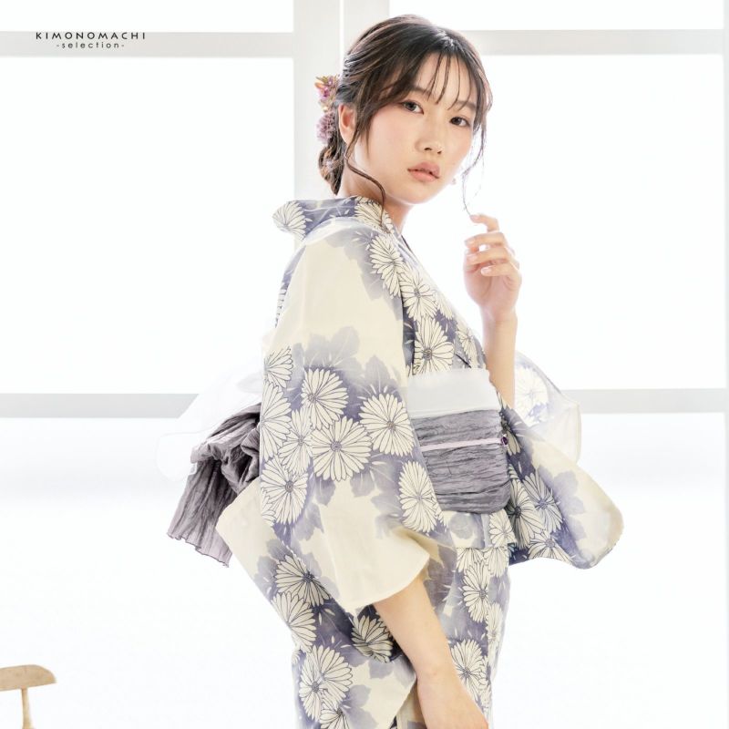 浴衣　綿　藤　燕　クリーム色　藍色 楽天市場】浴衣 5点セット レディース 2025年（ゆかた・しわ
