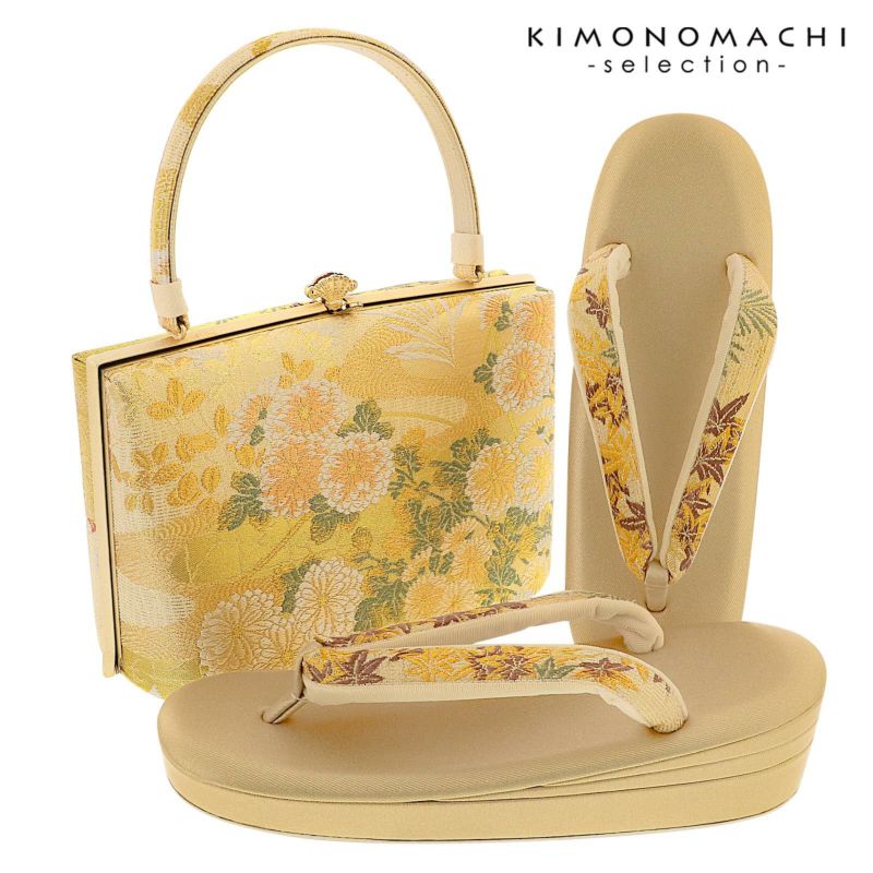 草履バッグ 草履バック 草履バッグセット 桜 花唐草 金彩