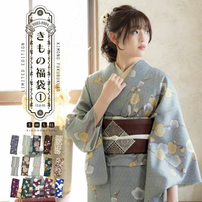(洗える着物10％OFF5/1迄)洗える着物 単品 「袷着物単品 全15柄」 KIMONOMACHI オリジナル きもの福袋から飛び出た着物単品 サイズS/M/L/LL 小紋 レディース キモノ 【メール便不可】