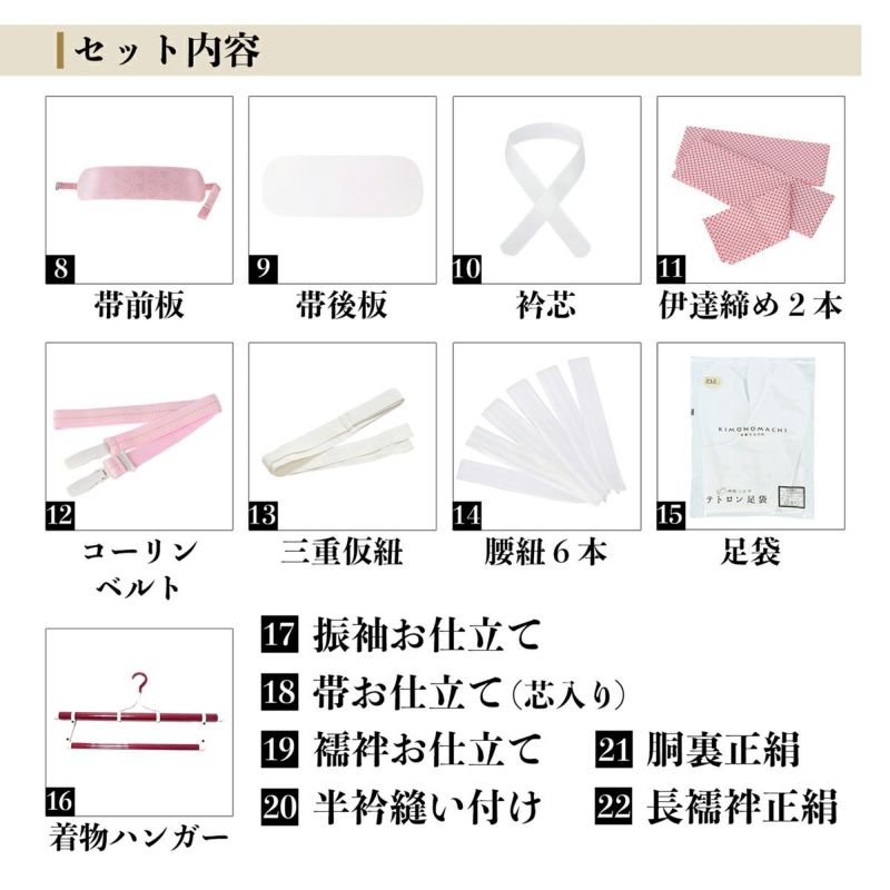未仕立て 振袖 22点セット「黒金 鶴に松梅」仮絵羽 振り袖 正絹
