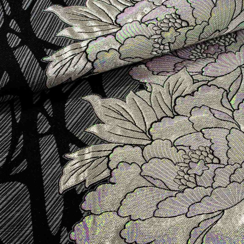 未仕立て 振袖 22点セット「Precious 白灰 桜に龍と荒波」仮絵羽