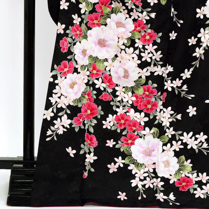 激安地雷系 黒/紫 薔薇柄 モード かっこいい お得 プチプラ