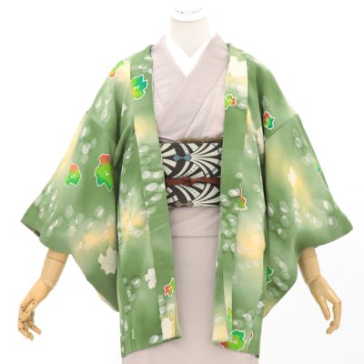 クーポンで最大15%OFF／【中古】 雨コート 正絹 身丈134.5cm 裄