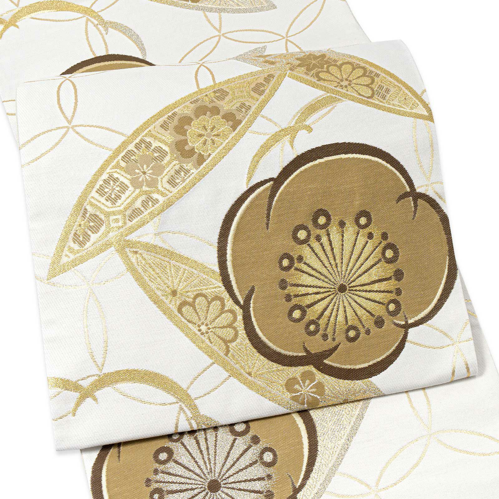 ☆49 袋帯 正絹 金糸 豪華 着物 絞まっ 成人式 振袖 梅 可愛い 