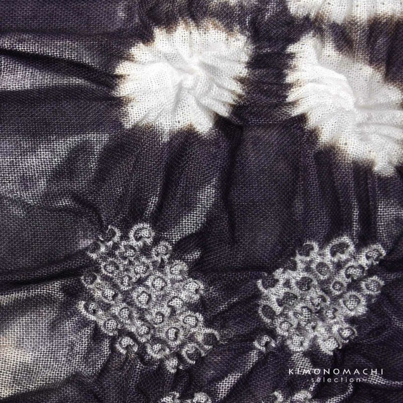 絞り浴衣反物「明媚 滅紫色」有松絞り 女性浴衣 レディース浴衣 絞り