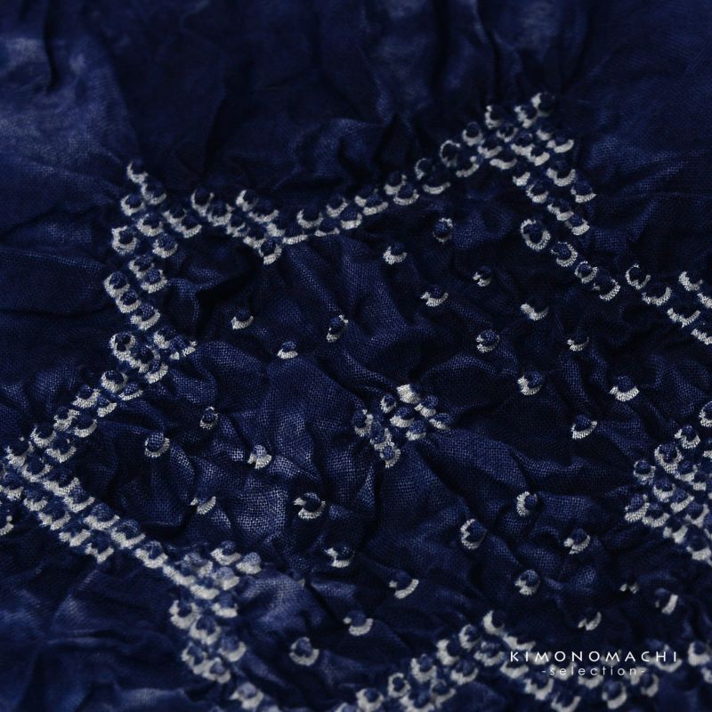 絞り浴衣反物「梵天 紺色」有松絞り 女性浴衣 レディース浴衣 絞り浴衣 綿浴衣 未仕立て【メール便不可】 絞り浴衣反物「梵天 紺色」有松絞り 女性浴衣 レディース浴衣 絞り浴衣