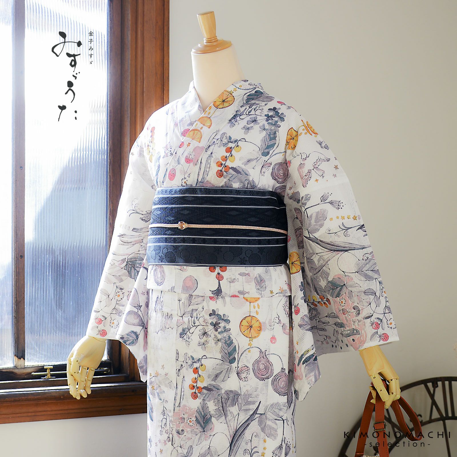 浴衣 レディース ブランド浴衣 単品「みすゞうた みんなを好きに ピンク M 2504」Fサイズ 大人 綿絽浴衣 女性浴衣単品 レディース浴衣単品 個性的 花火大会 夏祭り 女性浴衣 女性ゆかた 夏着物＜H＞【メール便不可】