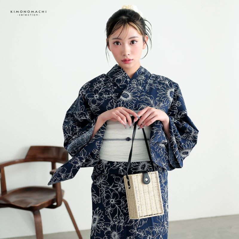 紺色 長身 モデルサイズ 浴衣 綿 女性 女 女性用 プレタ浴衣 楽天市場】浴衣 レディース 女性浴衣単品 「アリスブルー