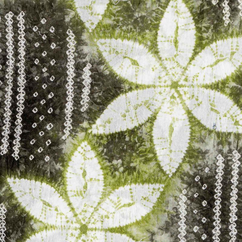 お仕立て上がり絞り浴衣単品「六花 利休緑」有松絞り 女性浴衣単品