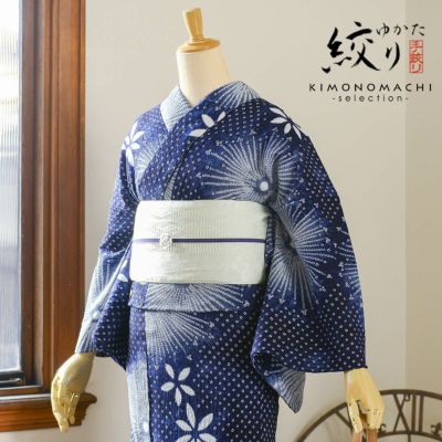 女性女性浴衣単品「黒色 水玉」ツモリチサト お仕立て上がり浴衣
