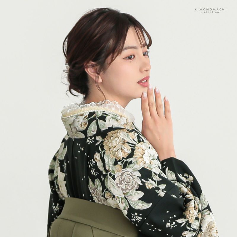 フリル半衿 単品「ブレードフリル オフホワイト」日本製 可愛い フリル