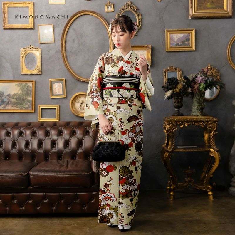 洗える着物 単品「袷着物単品 全8柄」KIMONOMACHI オリジナル きもの