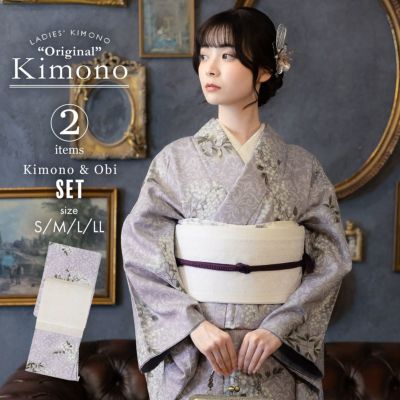 【美品✨】みすずうた　洗える着物　小紋　やまと謹製　日本製　生成り色　花鳥柄H２ 京都きもの町[本店] ＞ みすゞうた から探す ｜着物通販｜留袖 訪問着